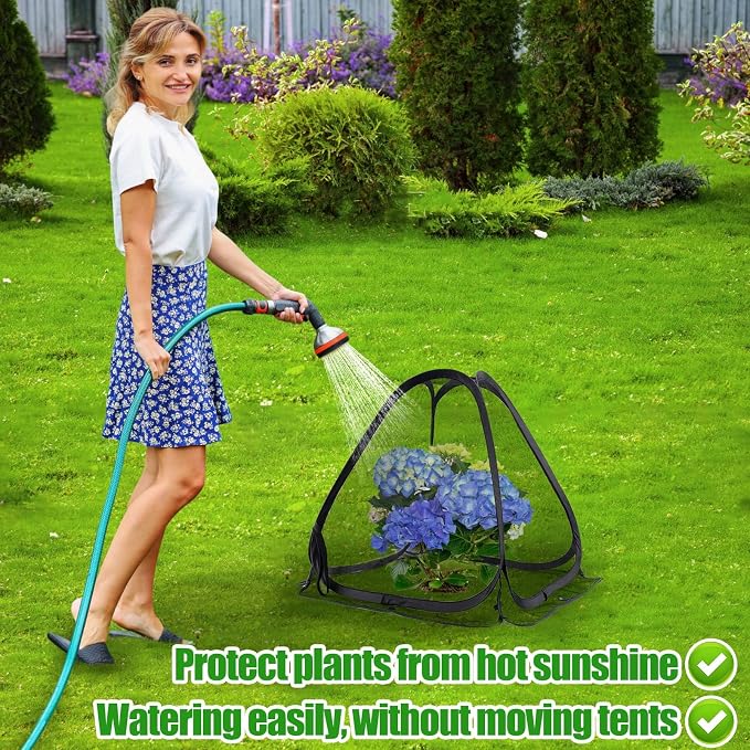 ANPHSIN Durable Plant Covers - Pop-up Fine Mesh Plant Tents with 8 Stakes, 22''x22''x23'' Garden Crop Guard Protectors Cages for Vegetables Fruits Away from Animals Birds Deer Squirrels,1 Pack