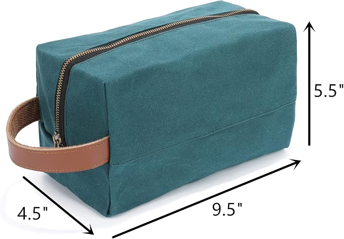 Heavy Duty Waxed Canvas Tool Pouch Tote Bags Portable Portable Gadget Organizer Tool Bag, 9.5"X4.5"X5.5" Dark Green