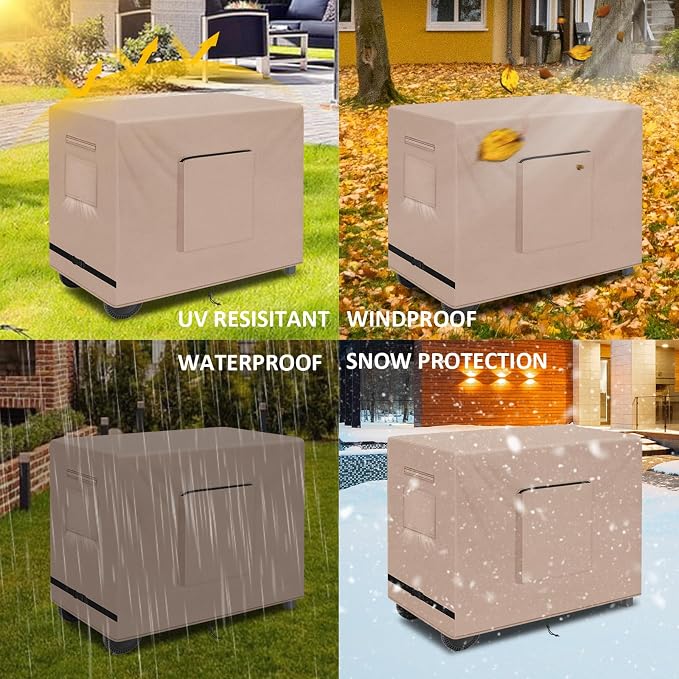 Kovshuiwe Outdoor Table Casing for 36 Inch Keter Unity XL Portable Outdoor Table, Bar Cart Cover for 36 inch Worktable, Waterproof Patio Dining Cart Cover-36"L x 30"W x 35"H, Khaki