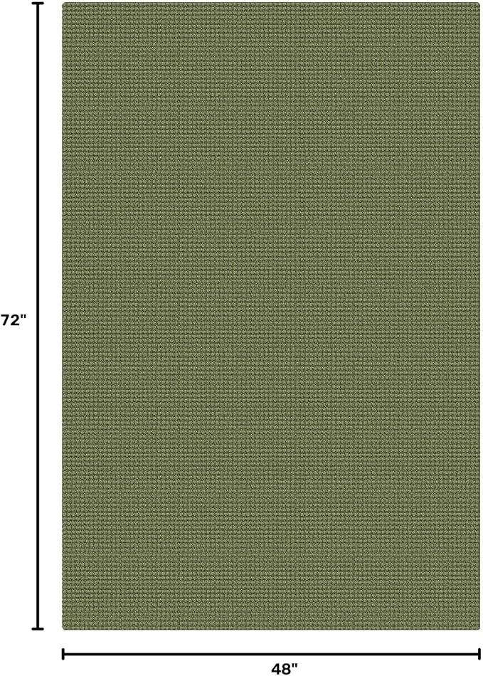 KOZYFLY Washable 4x6 Entry Woven Area Rug, Braided Throw Rugs for Entryway, Non Slip Door Mat Indoor Entrance, Front Porch Carpet for Foyer, Kitchen, Bedroom, Living Room, Olive Green/Earthy Green