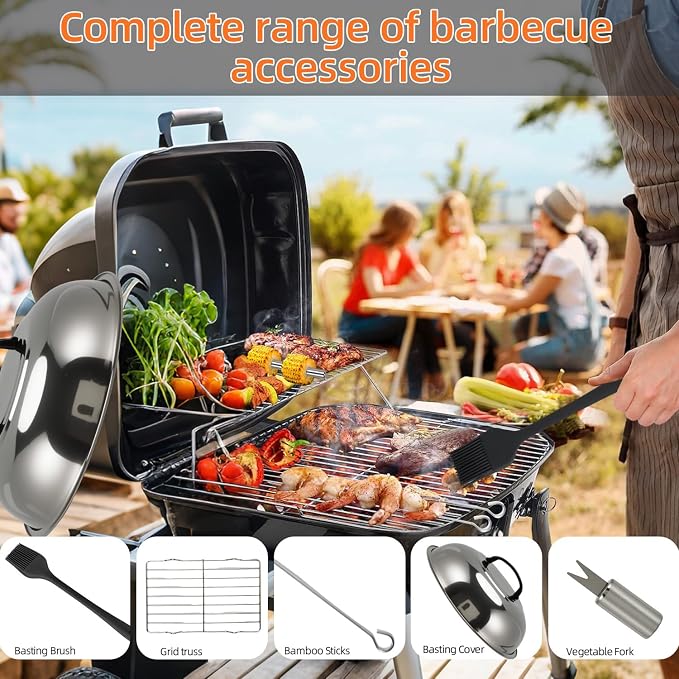 40PCS Griddle Accessories Kit, Flat Top Grill Accessories Set for Camp Chef, Griddle Spatula Set with Burger Press, Scraper, Tongs and Carry Bag for Outdoor BBQ