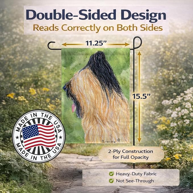 Caroline's Treasures SS8783GF Briard Garden Flag Mailbox Flag Decorative Yard Flag Banner Outside Patio Artwork Yard Flower Beds, Garden Size, Multicolor