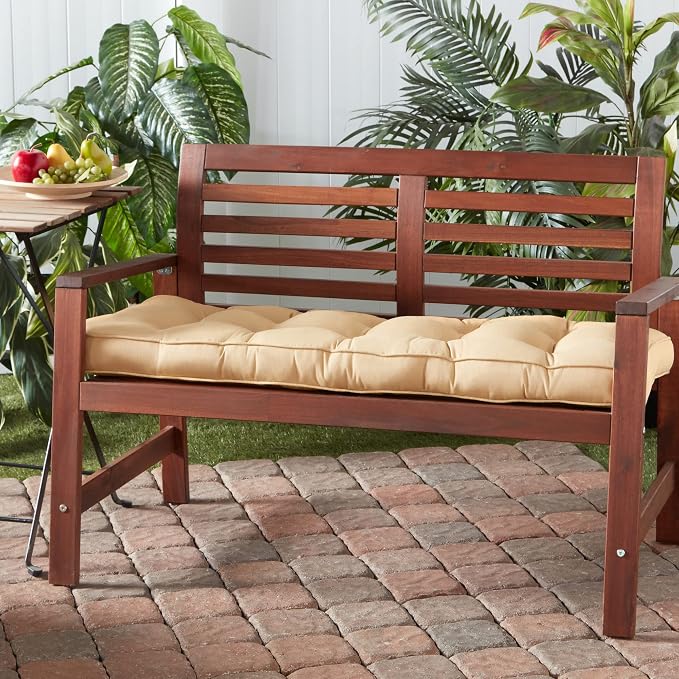 Outdoor 51 x 18-inch Sunbrella Bench Cushion, Canvas Wheat
