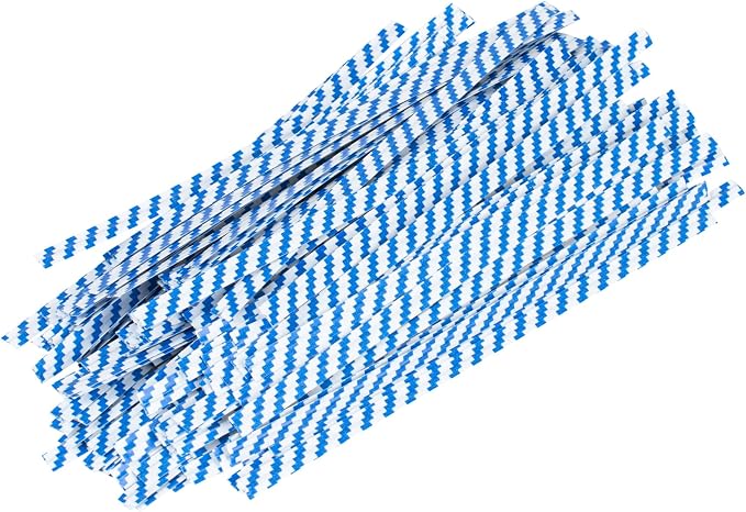 Restaurantware Twist Ties 500 Pack of 4-Inch Reusable Paper Bag Ties Laminated Gripping Strong Blue Flush-Cut Bread, Candy, Coffee, Cookie, Bakery Bag, Party, Gifts, Cake Pops, Packaging