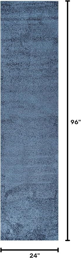 JONATHAN Y Haze Solid Low-Pile Navy Runner Rug 2x8, Coastal,Bohemian,Minimalist,Classic, Easy-Cleaning for Living Room,Bedroom,Kitchen,Pet Friendly,Non-Shedding (SEU100C-28)