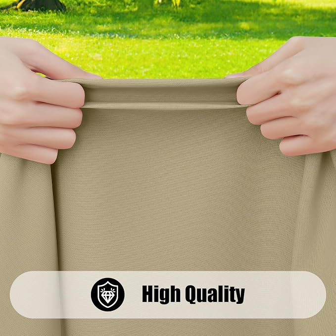 Smiry 6 Pack Rectangle Picnic Table Cloth, Waterproof Elastic Fitted Tablecloths, Washable Polyester Rectangular Patio Table Cover for Camping, Indoor and Outdoor (Taupe, 30"x72")