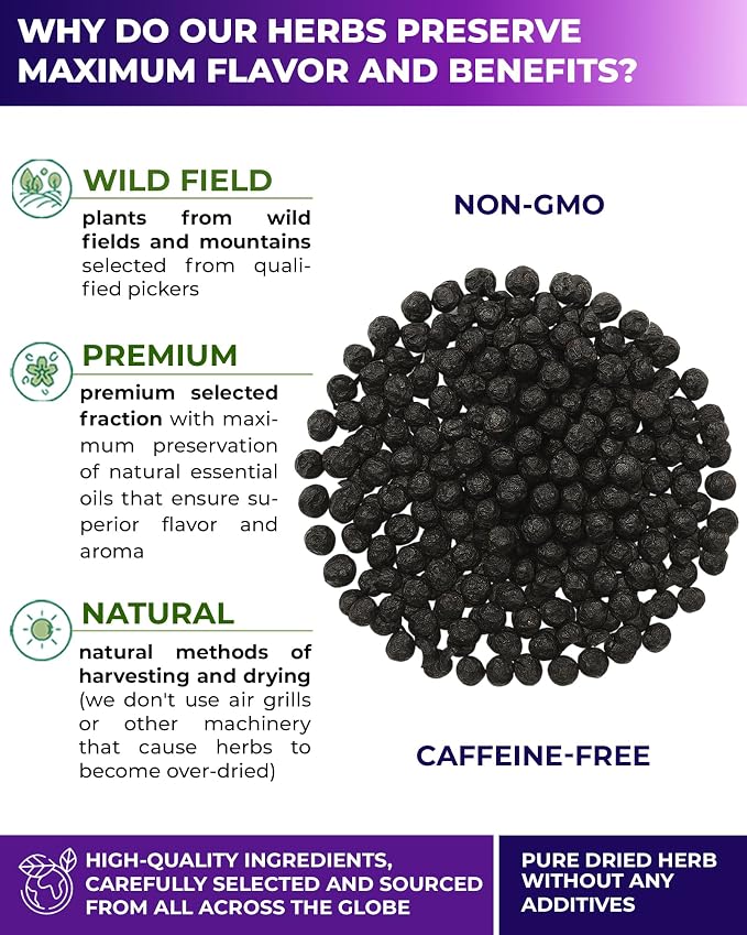50 Bags Elderberry Fruit Herbal Tea (Sambucus) – 50 Tea Bags 1.5g Elderberry Berry Tea Saúco