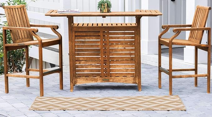 Unique Loom Jill Zarin Outdoor Collection Area Rug - Napa (2' x 8' Runner, Beige/ Brown)