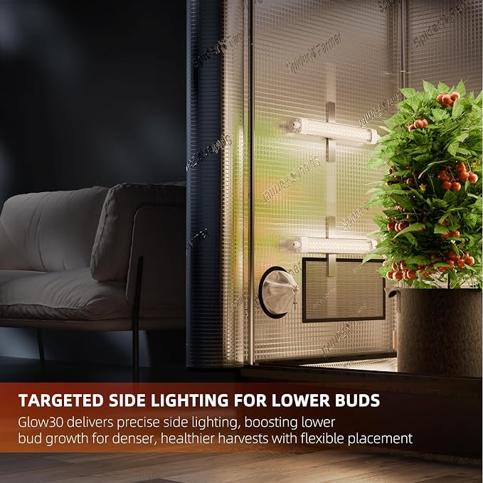 Spider Farmer Glow30 LED Grow Lights Kits, Sunlike Full Spectrum Integrated Plant Waterproof Growing Lamp Supplemental Bars for Grow Tent Indoor Greenhouse Plant Seedling Veg Flower, 4-Pack