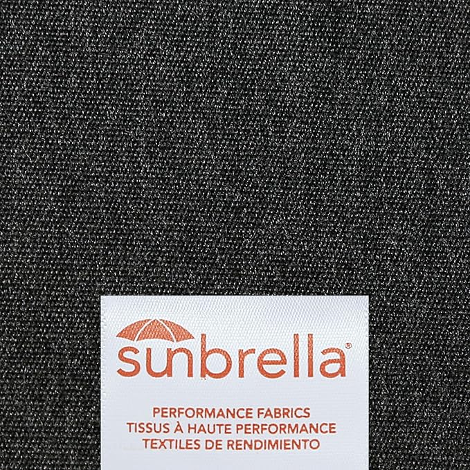 Sunbrella Outdoor Patio Chair Cushions 44x21x3.5 inch, Set of 2 Thicken Comfy Cushions for Rocker Non Slip Fade Shield Water Repellent High Back with Ties, Canvas Soot