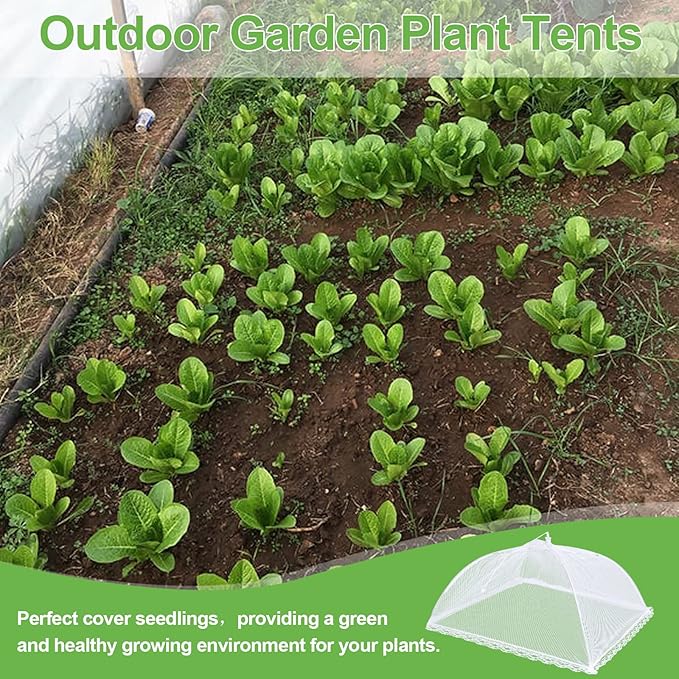 4 Pack Mesh Food Covers 17 inch, Large and Tall Food Covers, Pop-Up Mesh Food Covers Tent Umbrella for BBQs, Outdoors, Screen Tents, Parties Picnics, Fruit Cover