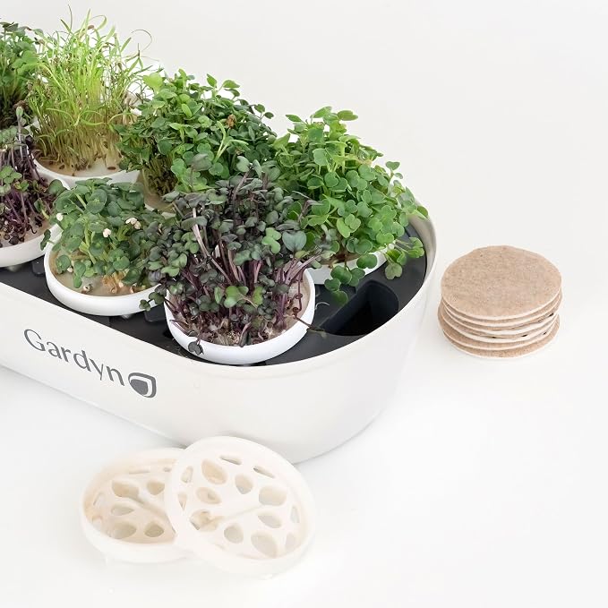 Gardyn Complete Microgreens Growing Kit - Indoor Herb Garden | Indoor hydroponics growing system nursery seed starter tray, 20 seed pads, bamboo wicks, 10 grow plates