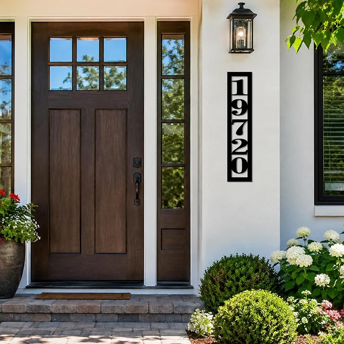 Vertical House Numbers For Outside Modern Custom Metal Address Numbers For House Personalized Address Signs For Houses Numbers For House Address Outside Address Plaques House Signs For Outside