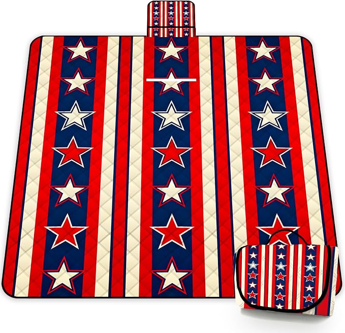 Poedist Extra Large Picnic Blanket Waterproof,80"x 80"Foldable Machine Washable Beach Blanket,Outdoor Blanket for 6-8 Adults,for Indoor Crawling,Park Beach,Camping,Hiking,Family Travel(Dream)