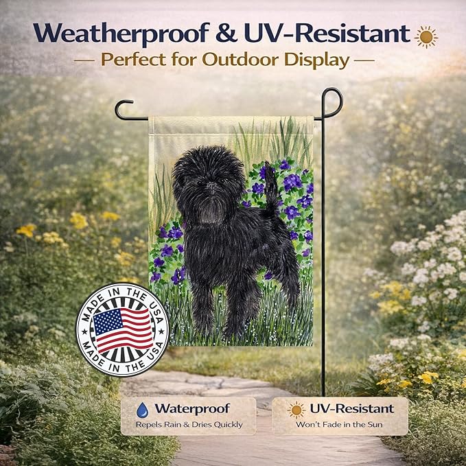 Caroline's Treasures SS8151GF Affenpinscher Garden Flag Mailbox Flag Decorative Yard Flag Banner Outside Patio Artwork Yard Flower Beds, Garden Size, Multicolor