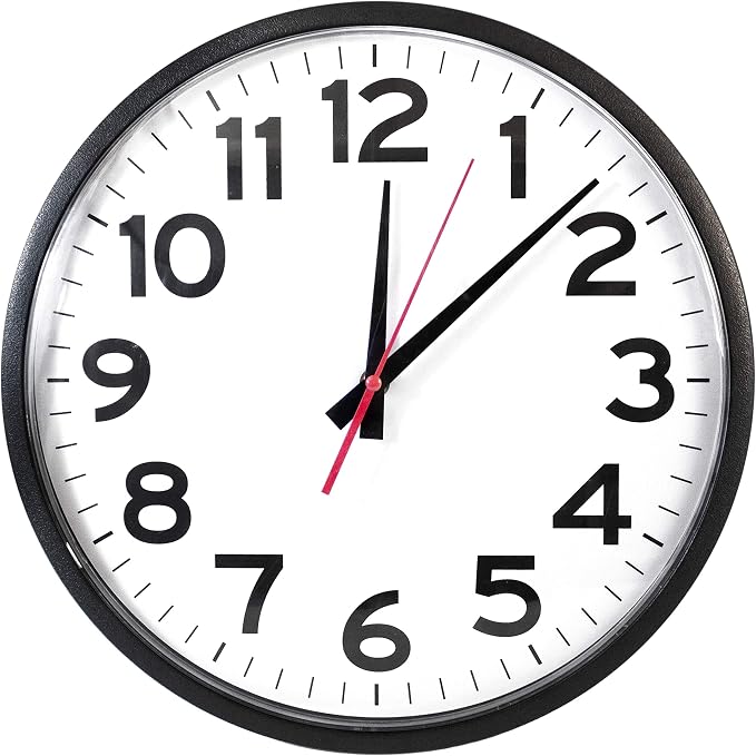 Ultimate Wall Clock | 10 Inch | Silent | Round | Quartz | Black | Kitchen | Office | Bedroom | Classic | Indoor | Outdoor | Unbranded | Battery Operated | Modern Décor | Sweeping | Worldwide Edition