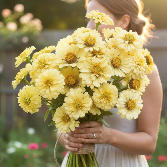 Seed Needs Zinnia Seeds Isabellina Fast Blooming 5,000 Seeds Bulk Pack