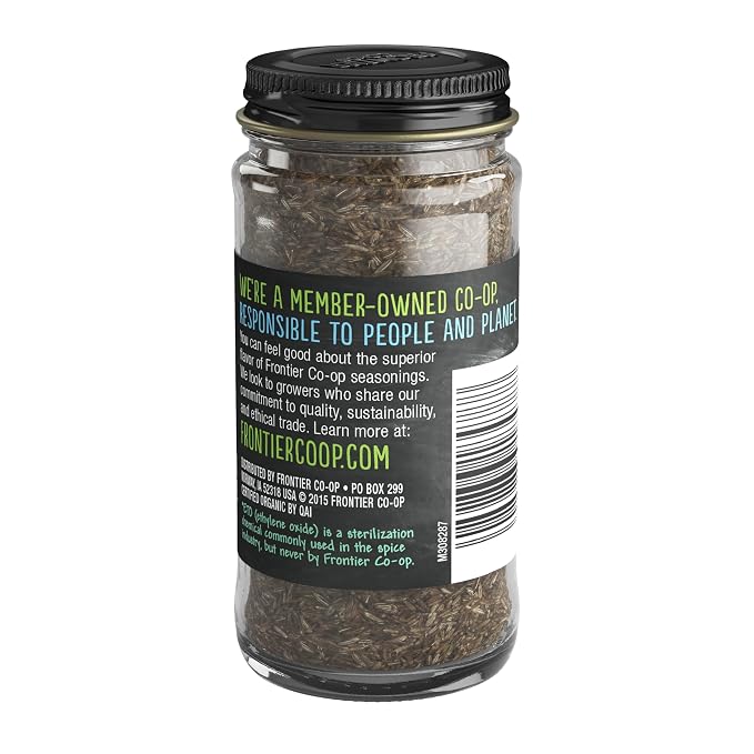 Frontier Co-op Organic Whole Cumin Seed, 1.68 Ounce Bottle, Rich, Warm, Complex Earthy Spice Flavor, Kosher