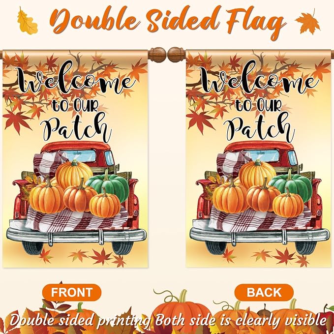 Mixweer 12 Pack 28 x 4 Inch Independence Day Flags Seasonal Garden Flags for Outside Holiday Double Sided Large Spring Summer Patriotic Lawn Yard Outdoor Banner Set Polyester for Festive Decorations