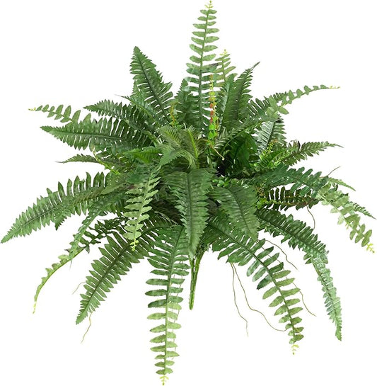 Nearly Natural 40in Boston Fern Artificial Plant, Large Hanging Fake Plant with 56 Long Realistic Fronds, Maintenance-Free Faux Fern for Office and Home Decor