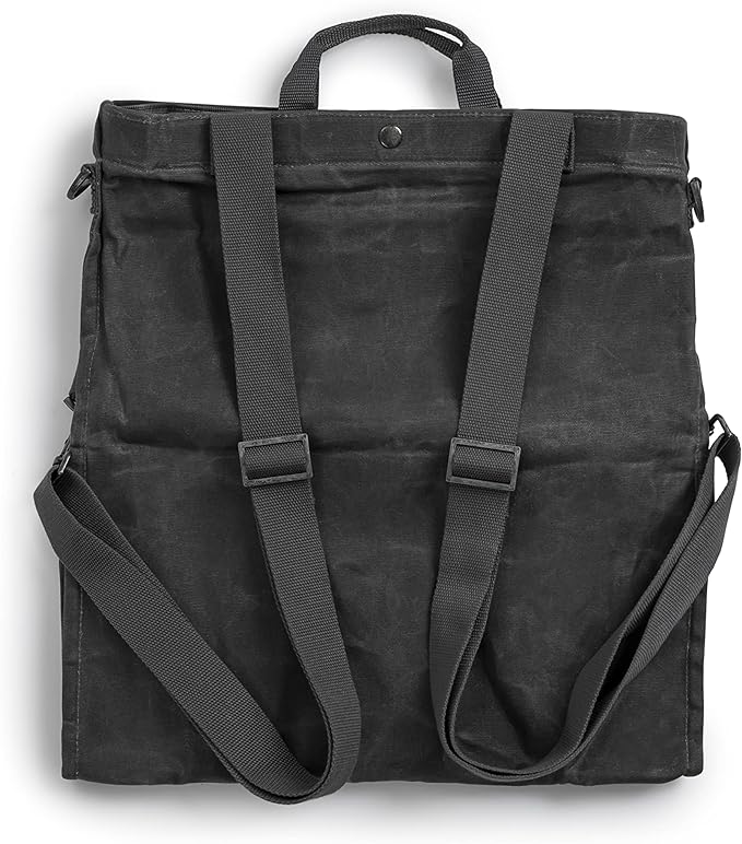 Barebones Harvesting and Gathering Bag - Foraging, Harvest and Fruit Picking Bag with Convertible Straps - Water-Resistant Waxed Canvas Gardening Tool(Slate Gray)