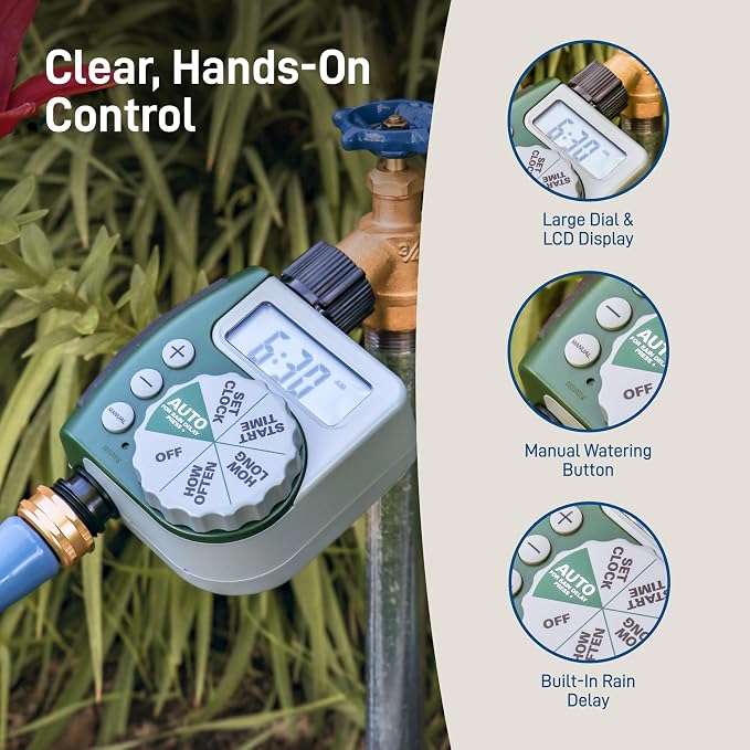 Orbit 62067 1-Outlet Programmable Digital Hose Watering Timer, 2-Pack
