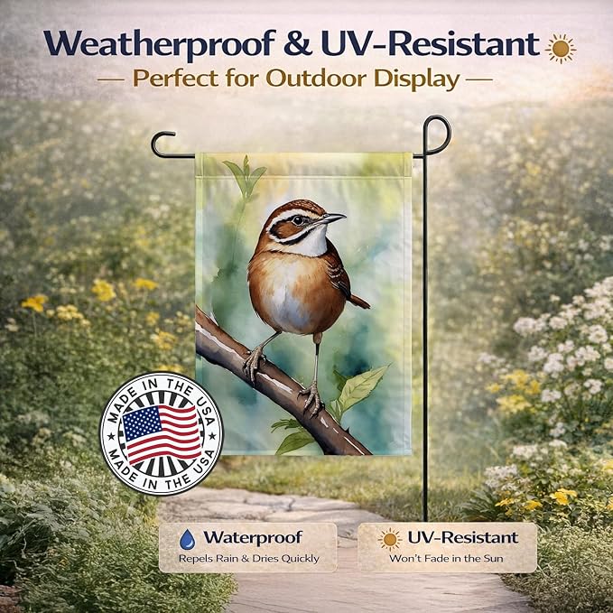 Caroline's Treasures South Carolina Wren Garden Flag Mailbox Flag Decorative Yard Flag Banner Outside Patio Artwork Yard Flower Beds, Garden Size, Multicolor