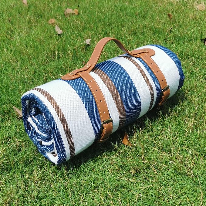 79”x79” Picnic Blanket Extra Large, Waterproof and Foldable Beach Blanket, 3-Layer Outdoor Blanket for 6 to 8 Adults, for Camping, Park, Beach, Grass, Indoors