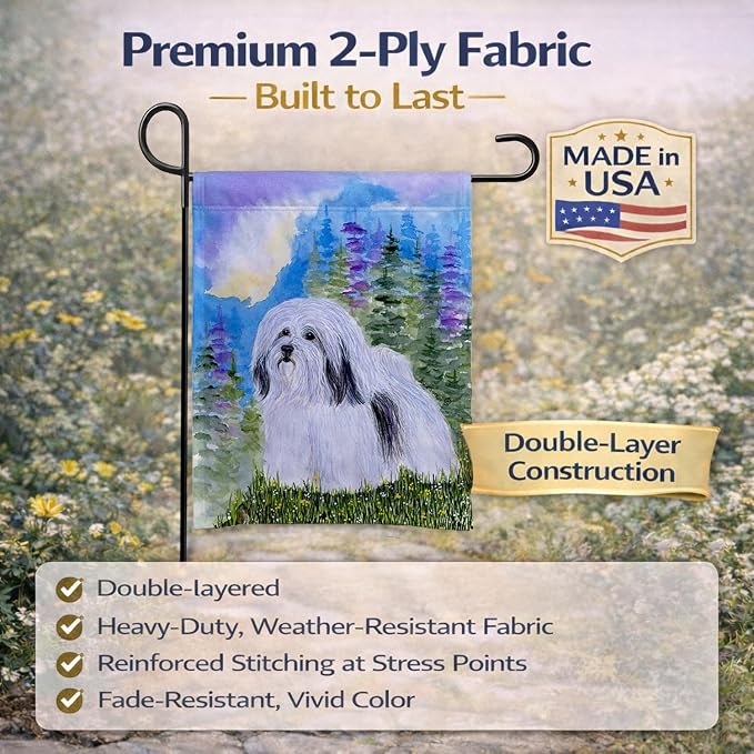Caroline's Treasures SS1034GF Havanese Garden Flag Mailbox Flag Decorative Yard Flag Banner Outside Patio Artwork Yard Flower Beds, Garden Size, Multicolor