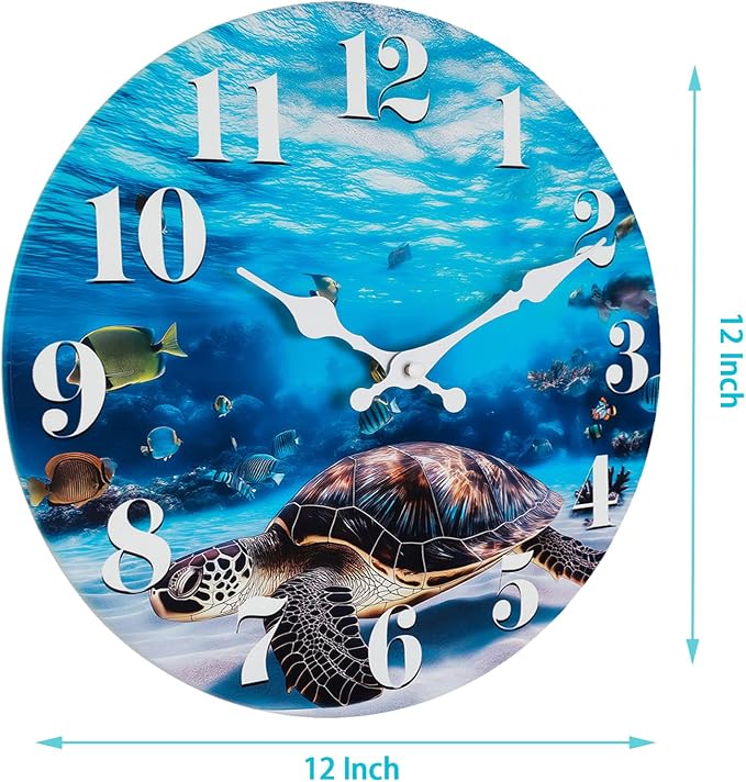 jomparis Ocean Theme Indoor Outdoor Waterproof Decor for Bathroom Pool Kitchen Paito (12Inch,Coastal Theme)