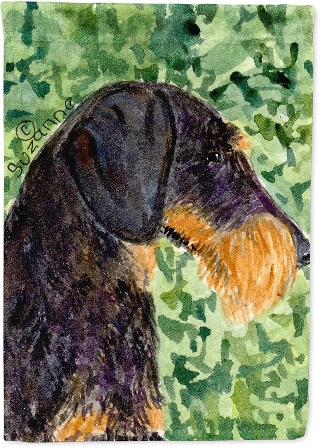 Caroline's Treasures SS8805GF Dachshund Garden Flag Mailbox Flag Decorative Yard Flag Banner Outside Patio Artwork Yard Flower Beds, Garden Size, Multicolor