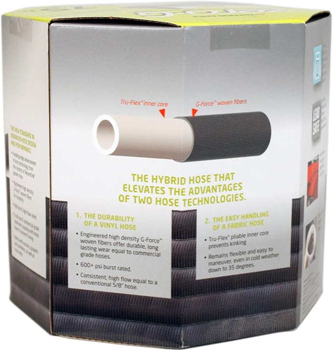 zero-G 4001-100, 5/8 Inch by 100 Feet Lightweight, Ultra Flexible, Durable, Kink-Free Garden Hose