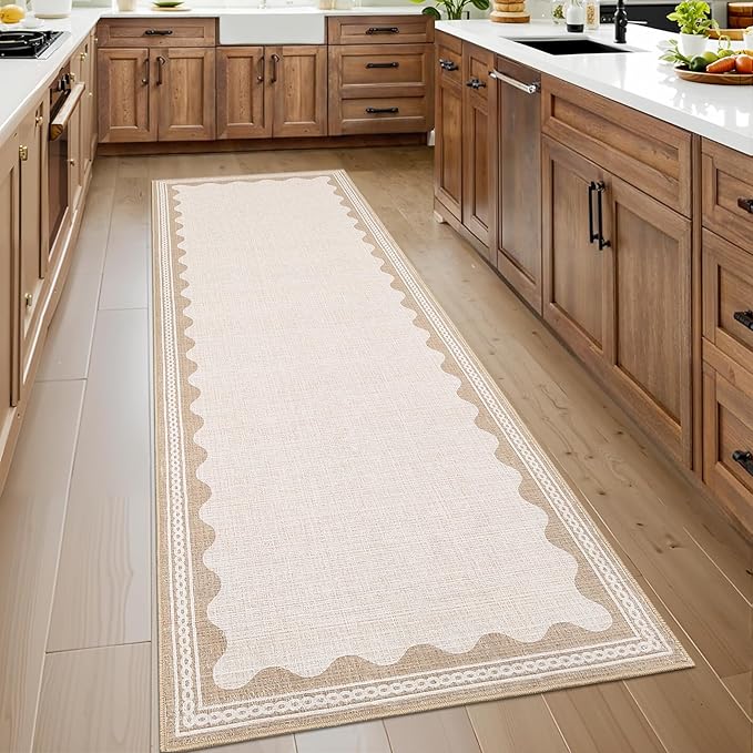 GarveeHome Scalloped Rug