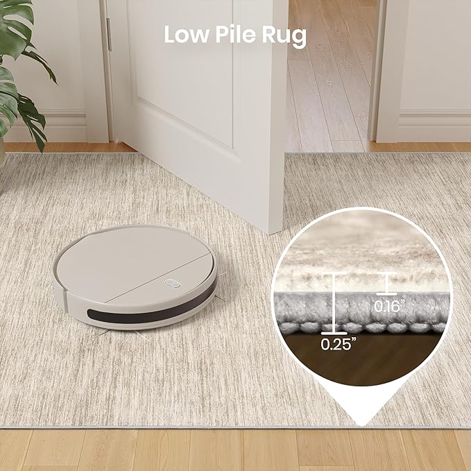Valenrug 6x9 Area Rugs Non Slip, Large Washable Rugs for Living Room, Brown | Soft Low Pile, Thin & Lighweight Carpet, Folable Stain Resistant Modern Indoor Floor Mat for Bedroom, Dining Room, Home Decor