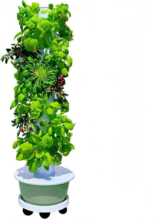 Hydroponic Growing System, Vertical Garden Tower Automatic Timer 36 -Pod | Automatic Watering System with Timer Indoor & Outdoor Gardening Kit Complete Growing Kit