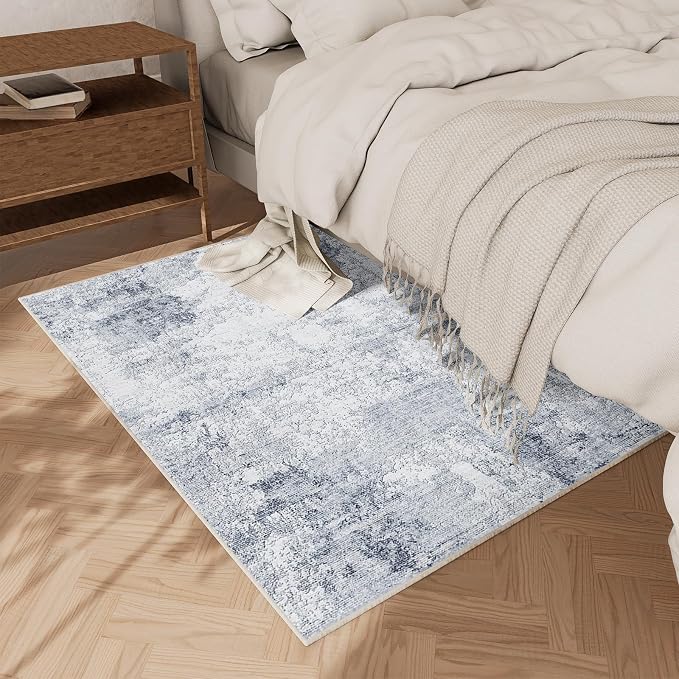 2x3 Washable Small Entryway Rugs: Modern Rug Non Slip Door Mat Indoor Entrance Soft Low Pile Throw Rugs for Inside Front Door Floor Bedroom Bedside Kitchen Dorm Entry Home Office