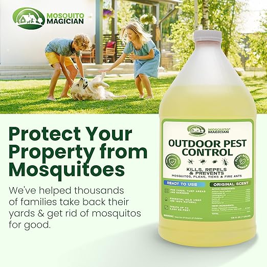 Mosquito Magician Handheld Battery Sprayer Bundle – Includes 2 × 1-Gallon Ready-to-Use Mosquito Spray – Kills Mosquitoes, Fleas & Fire Ants – Adjustable Nozzle for Easy Yard & Patio Application