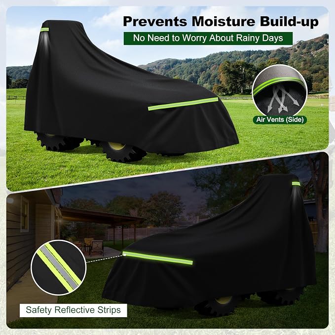 Tractor Cover Waterproof Heavy Duty 600D, Universal Fit, 189''x76''x86'' | Fits ohn Deere, Kubota BX, New Holland Boomer, Mahindra Max, Kioti, Windproof with Air Vents, Outdoor Protection, Storage Bag