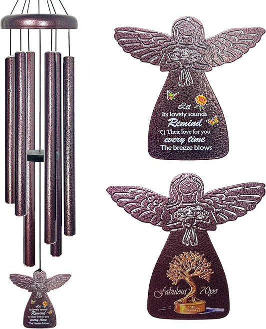 70th Birthday Gifts for Women or Men, 32" Angel Aluminum Wind Chimes for Outside with Harmony Tone, Memorable 70th Birthday Gift for Mom, Unique Wind Chimes for Garden, Patios and Backyard Decor