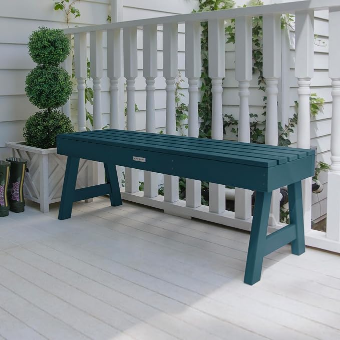 Highwood Weatherly Backless Bench, 4-Feet, Nantucket Blue