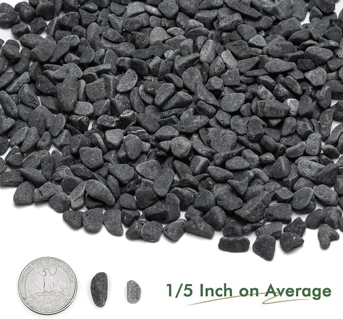 Mr. Fireglass Natural Decorative Gray Bean Pebbles 1/5" Crushed Gravel Stone for Decorating Garden, Succulent Plants and Walkway (10-lb Bag) (Pack of 2)