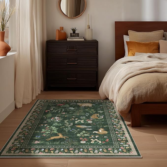 Machine Washable Throw Rugs for Entryway: Door Mat Indoor Entrance 2x3 Rug Small Area Rug Non-Slip Low Pile Soft Kitchen Rug for Front Door Indoor Entrance Entry Bedside Kids Room