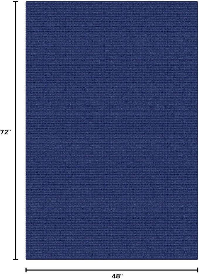 KOZYFLY Washable 4x6 Entry Woven Area Rug, Braided Throw Rugs for Entryway, Non Slip Door Mat Indoor Entrance, Front Porch Carpet for Foyer, Kitchen, Bedroom, Living Room, Royal Blue/Navy