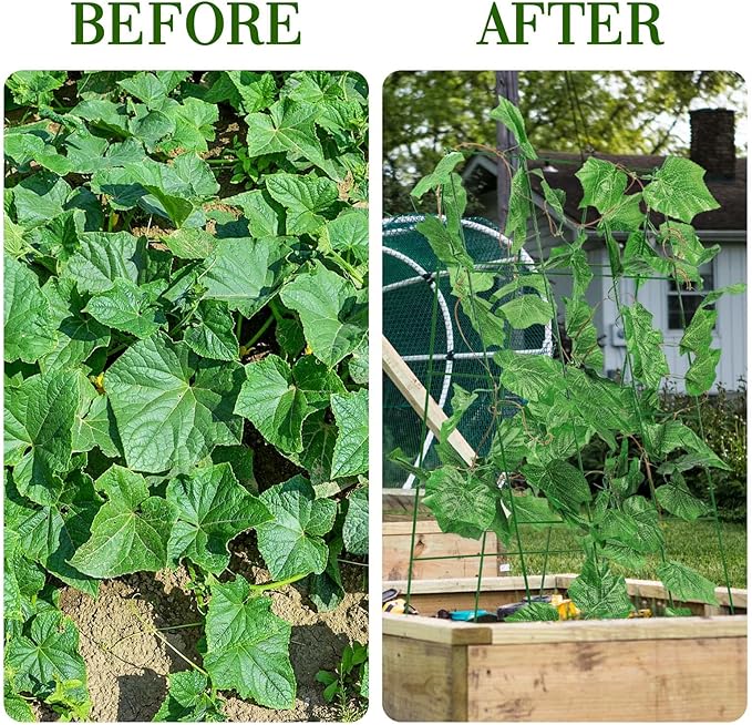 48" Hx 18" L Cucumber Trellis for Garden A Frame Plant Support for Raised Bed, Outdoor Indoor Plant Garden Trellis for Climbing Plants (2 Packs)