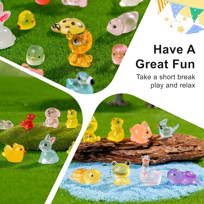 250 pcs Mini Resin Animals Many Styles Variety Tiny Animals Figures Miniature Little Small Animal Figurines Bulk for Micro Fairy Garden Landscape Accessories Hide Crafts Decor Aquarium