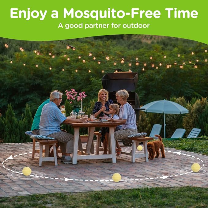 12 Pack Mosquito Repellent, Mosquito Repellent Outdoor Patio Powerful, Mosquites Deterrent for Yard, Camping,Hiking, Picnicking Child&Pets Friendly