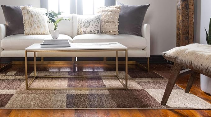 Unique Loom Autumn Collection Area Rug - Providence (2' x 3' 1" Rectangle, Light Brown/ Beige)