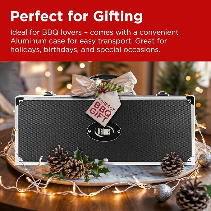 Kaluns BBQ Accessories, Complete Grill Set Dad Gifts for Fathers Day, 40 Pcs Premium Heavy Duty Stainless Steel Barbecue Grill Accessories for Outdoor Grill Gifts for Men