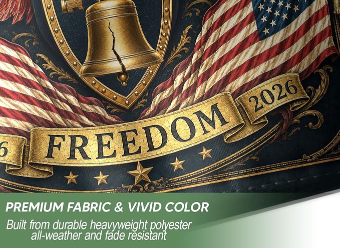 250 Years Of Freedom Flag, American 250th Anniversary Patriotic Design, 1776-2026 Commemorative, Garden Flags For Outside, Double-sided Display, 250th Anniversary USA Commemorative Flags 5 (12x18 Inch)