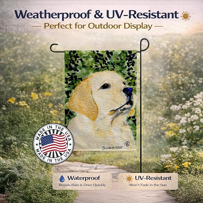 Caroline's Treasures SS8803GF Labrador Garden Flag Mailbox Flag Decorative Yard Flag Banner Outside Patio Artwork Yard Flower Beds, Garden Size, Multicolor